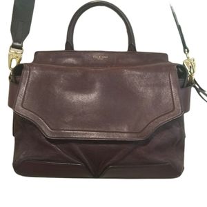 Rag and Bone Pilot Satchel Burgundy Leather